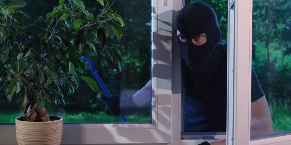 Burglar with a crowbar