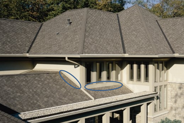 What is the purpose of flashing on a roof?