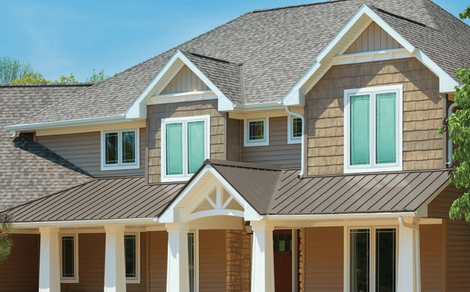 Shingle and metal roof