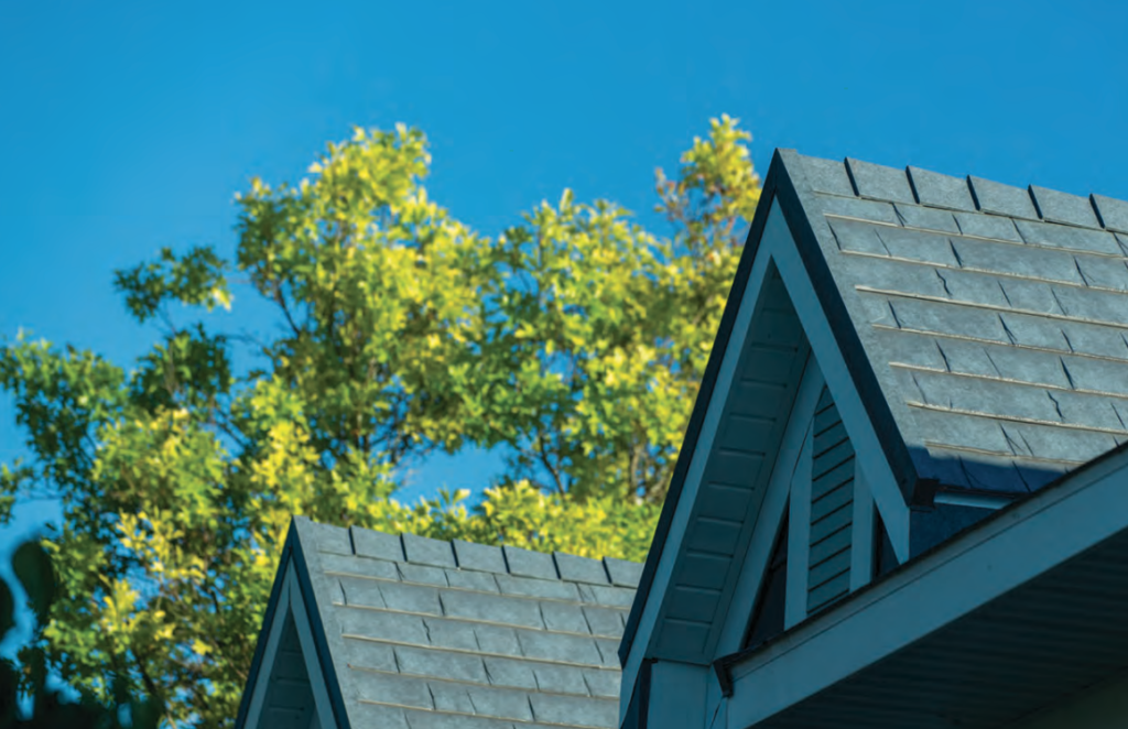 metal roof on house