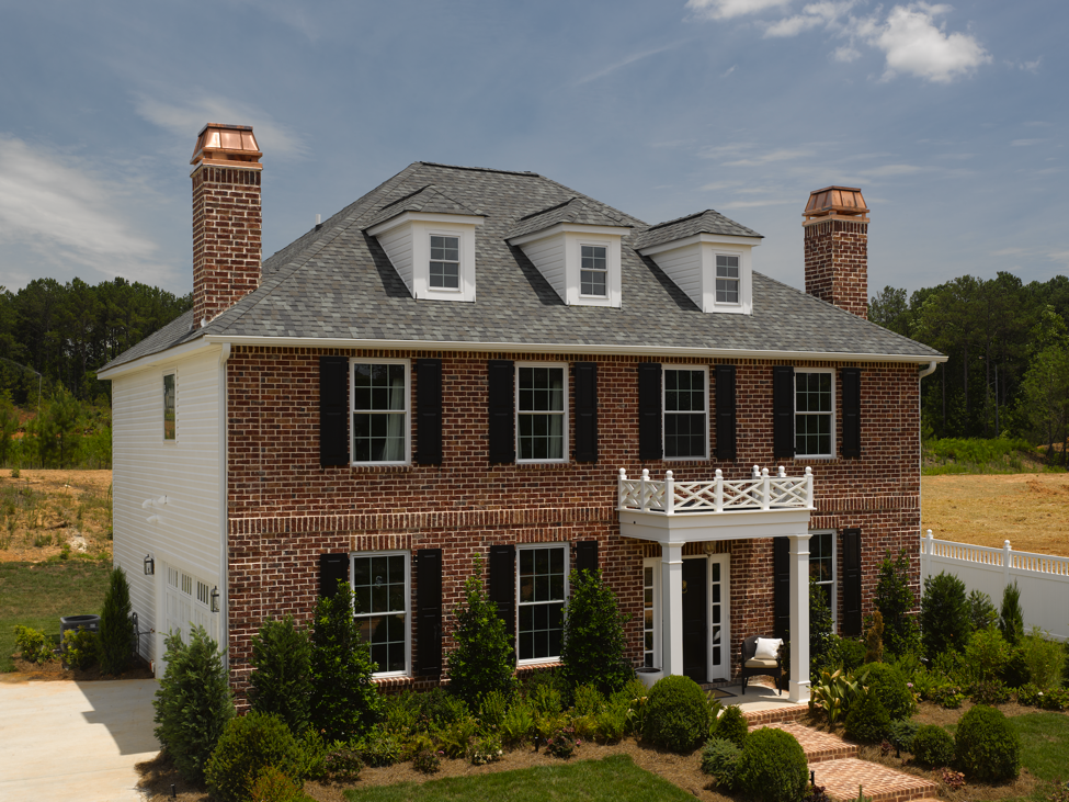 Hip roof on a house