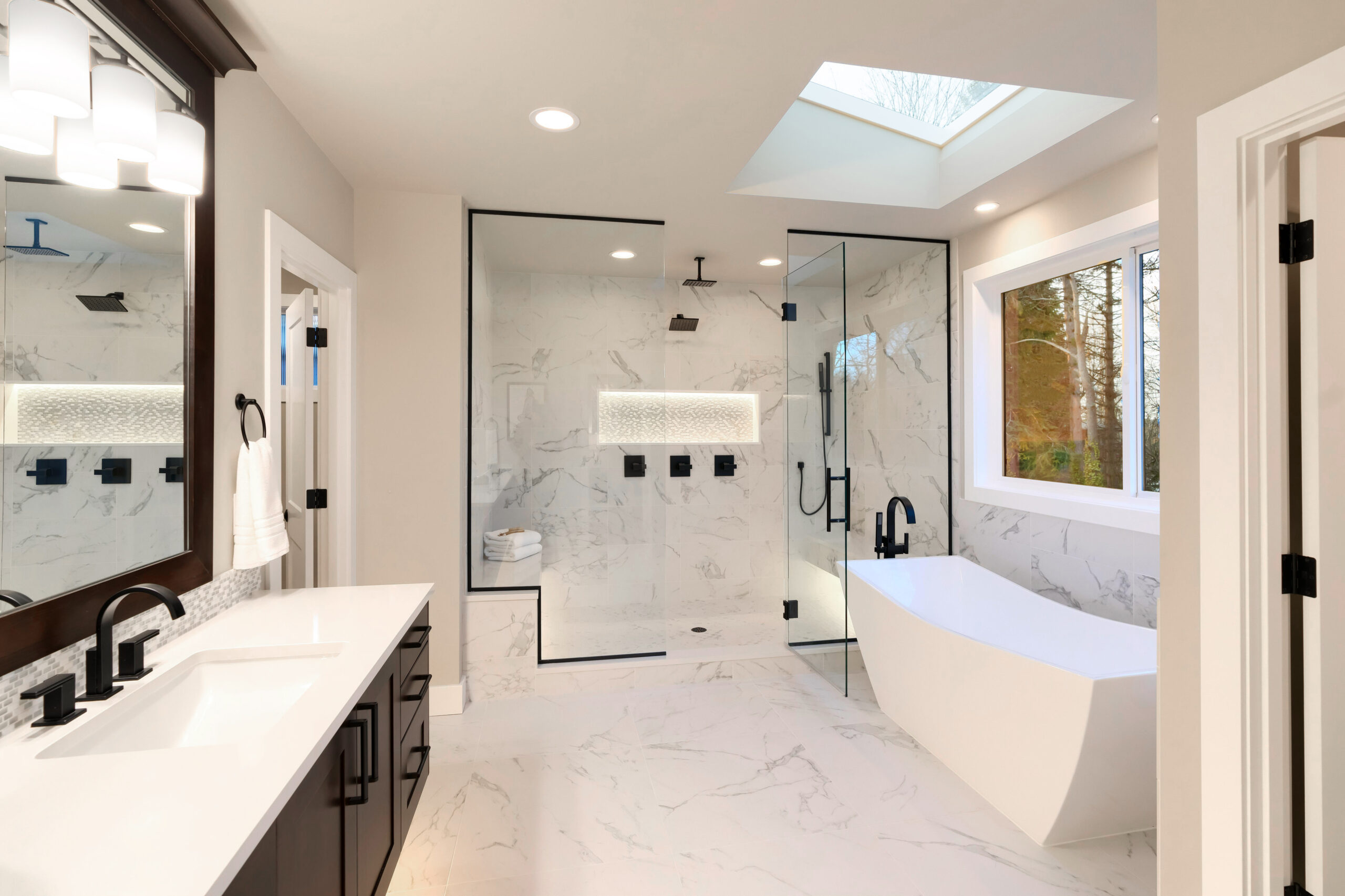 Image of a luxury modern home bathroom interior