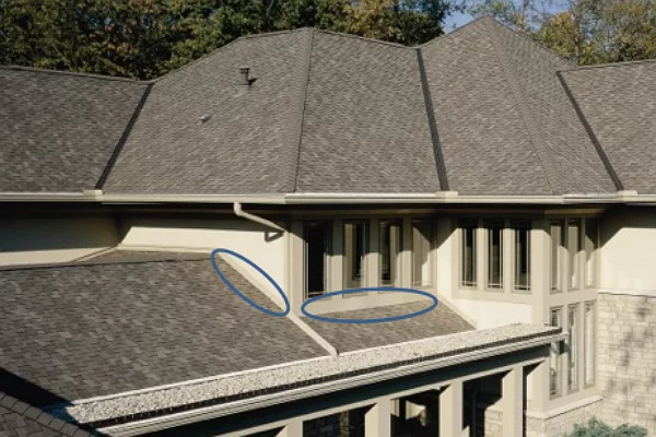 What is the purpose of flashing on a roof?
