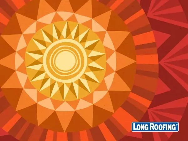 Solar roofing illustration