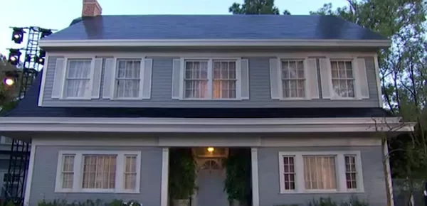 Home with solar roofing panels