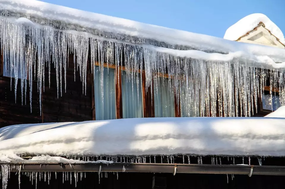 Gutters in the winter.