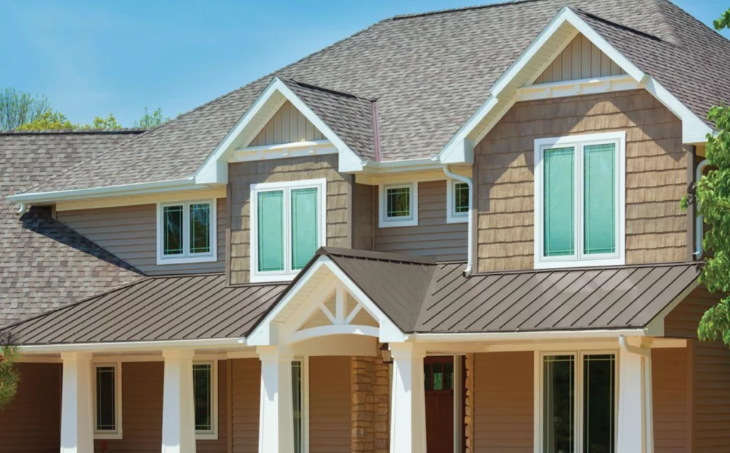 Shingle and metal roof